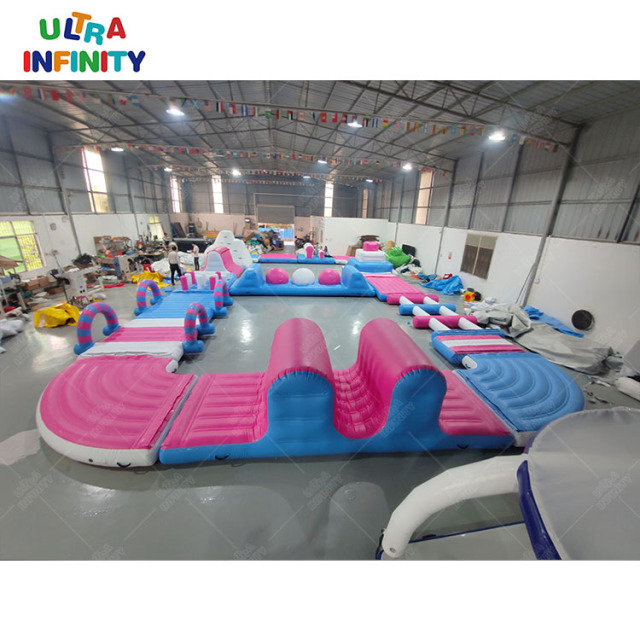 Adults Inflatable Water Slide Aqua Park Inflatable Floating Obstacle