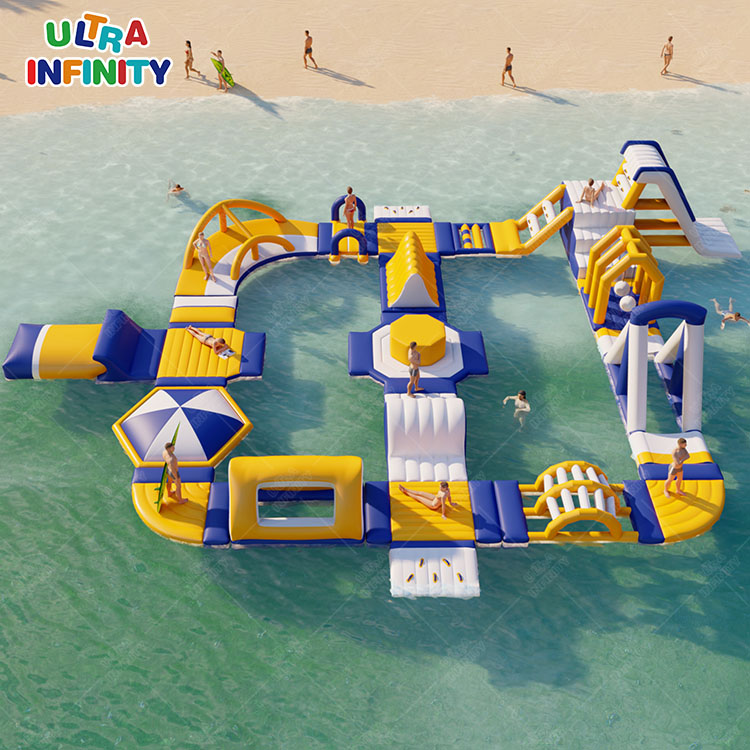 Inflatable lake/sea water park summer floating park outdoor beach funny ...