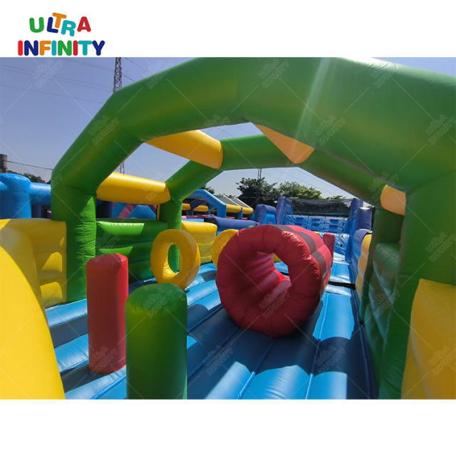 Inflatable Bouncer Jumping Giant Sport Obstacle Course Run Theme Park
