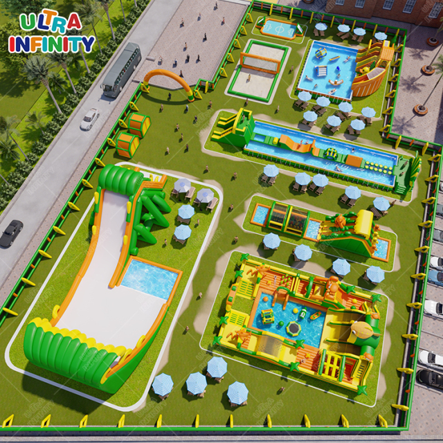 Inflatable Land Water Park Slide Pool Water Amusement Park Design