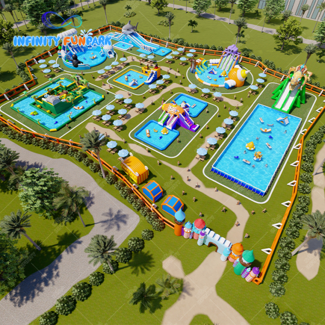 Experience Thrilling Water Adventures with Our Customized Inflatable Land Water Park