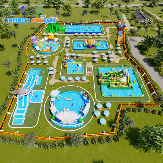 Experience Thrilling Water Adventures with Our Customized Inflatable Land Water Park