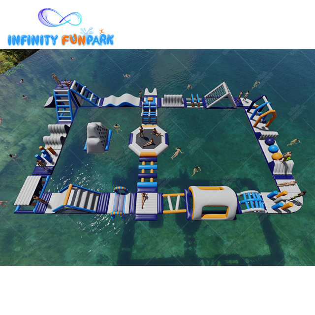Custom Inflatable Water Park | Climbing Ladders, Obstacles, Balance Balls, and More