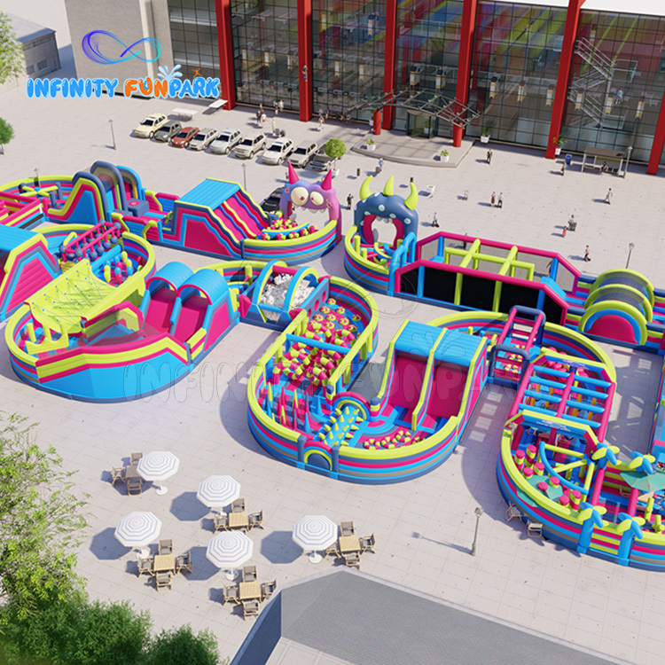 255.5m Inflatable Obstacle Course - Unique Quirky Style with Diverse Game Experiences