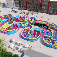 255.5m Inflatable Obstacle Course - Unique Quirky Style with Diverse Game Experiences
