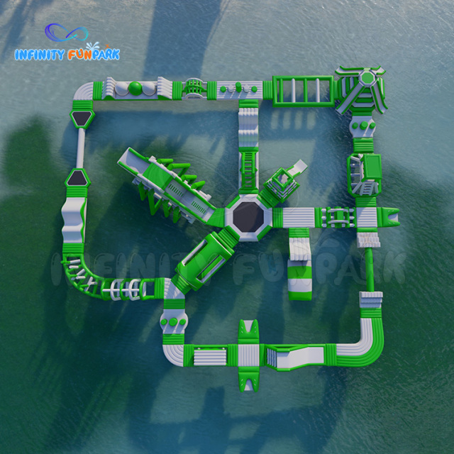 Custom 33.5m x 32.5m Inflatable Water Park—Multi-Functional Fun Experience
