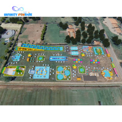 Custom Mega Land Water Park—Inflatable Pools and Super Long Water Slides