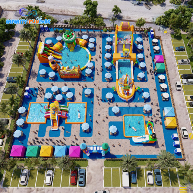 Unlimited Fun at the Land Water Park—Pirate Ship, Octopus, and Submarine-Themed Pools