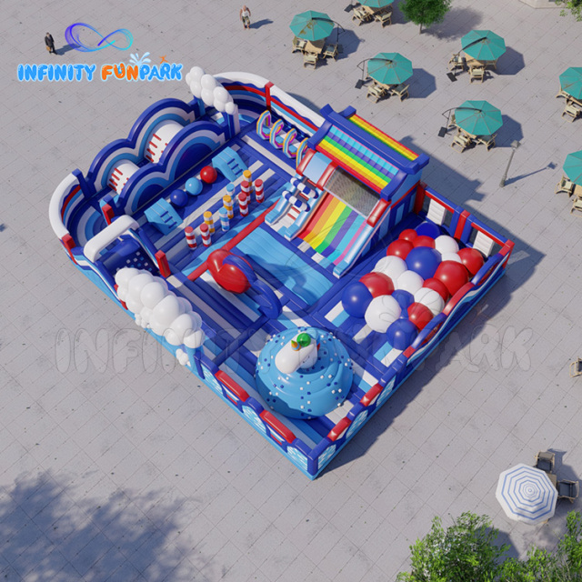Rainbow-Themed Inflatable Park - Family Fun Experience Designed for Our French Client