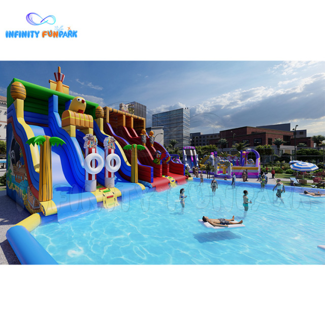 Inflatable Land & Water Wonderland丨Inflatable Slide Pool丨Infinity Funpark