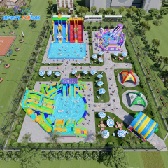 Inflatable Land & Water Wonderland丨Inflatable Slide Pool丨Infinity Funpark