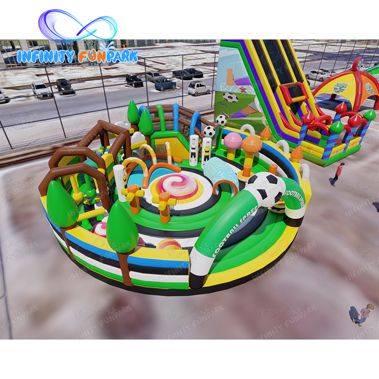 Giant Inflatable Theme Park丨Giant Soccer Fun with Slides, Obstacles & Tents丨Infinity Funpark