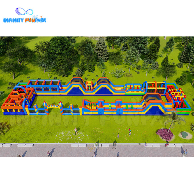 Inflatable Obstacle Course Bouncer Jumping Park Inflatable Theme Park