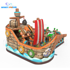 Pirate ship theme park: One slide,One obstacle