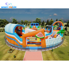 Kids Inflatable Fun Park Ocean Theme Park Octopus Slide Giant Double Slide