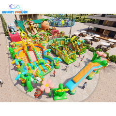 Animal theme park: One tiger slide,One deer slide,One elephant slide,One large obstacle, One carrot house