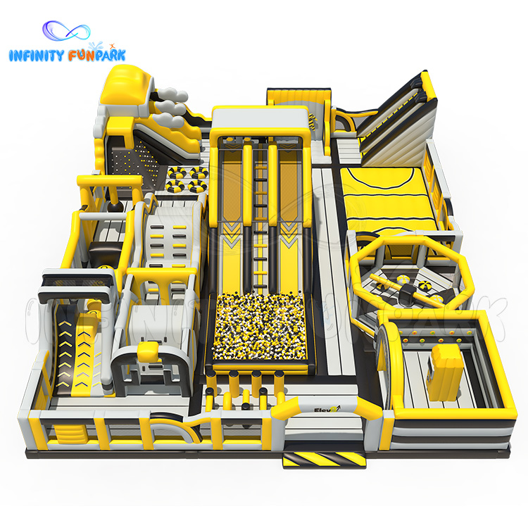 Yellow Theme Fun Park Inflatable Playground