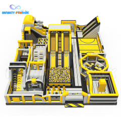 Yellow Theme Fun Park Inflatable Playground Indoor and outdoor