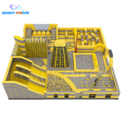 Inflatable theme park One large slide, One ball pit, one climbing wall, One leap n bound, One obstacle, One sticky wall