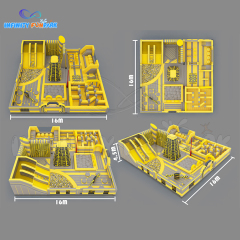 Inflatable theme park One large slide, One ball pit, one climbing wall, One leap n bound, One obstacle, One sticky wall