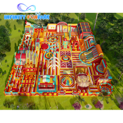 Inflatable Theme Park Customized Two Thousand Square Inflatable Playground Fun Park