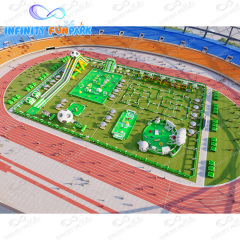 World cup football water park obstacle water sports equipment inflatable land water park