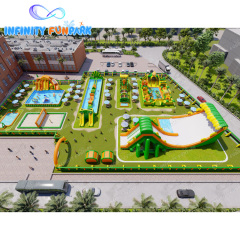 Inflatable Land Water Park Slide Pool Water Amusement Park Design