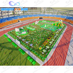 World cup football water park obstacle water sports equipment inflatable land water park