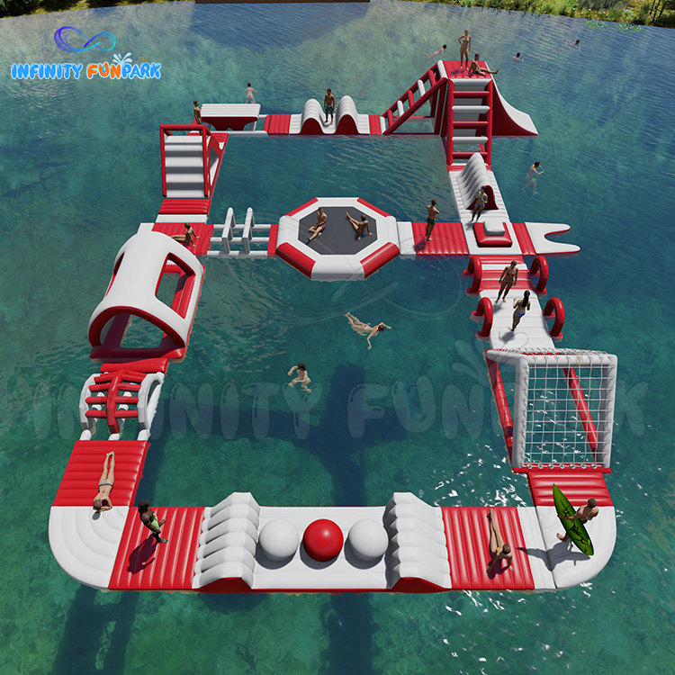Parque de Lago Tema Rojo y Negro