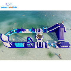 Personalizado rectángulo inflable lago / mar parque acuático al aire libre playa juegos divertidos | Infinity Funpark