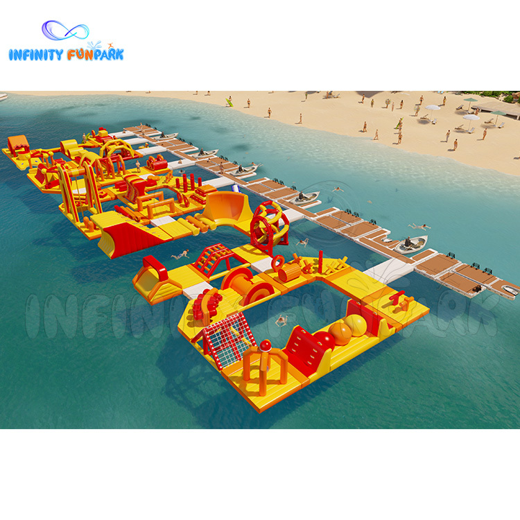 Nuevo diseño Parque acuático inflable Aqua Park Juego Carrera de obstáculos Personalizado Parque acuático inflable del mar