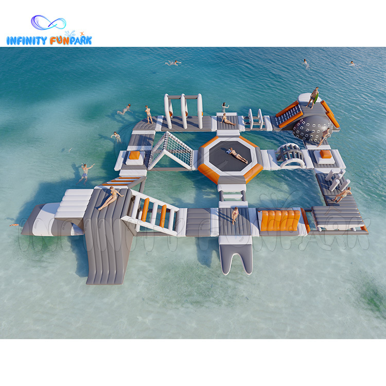 Inflatable lake/sea water park summer floating park funny games | Infinity Funpark