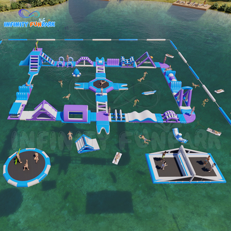 Inflatable lake/sea water park summer beach park funny jumping games