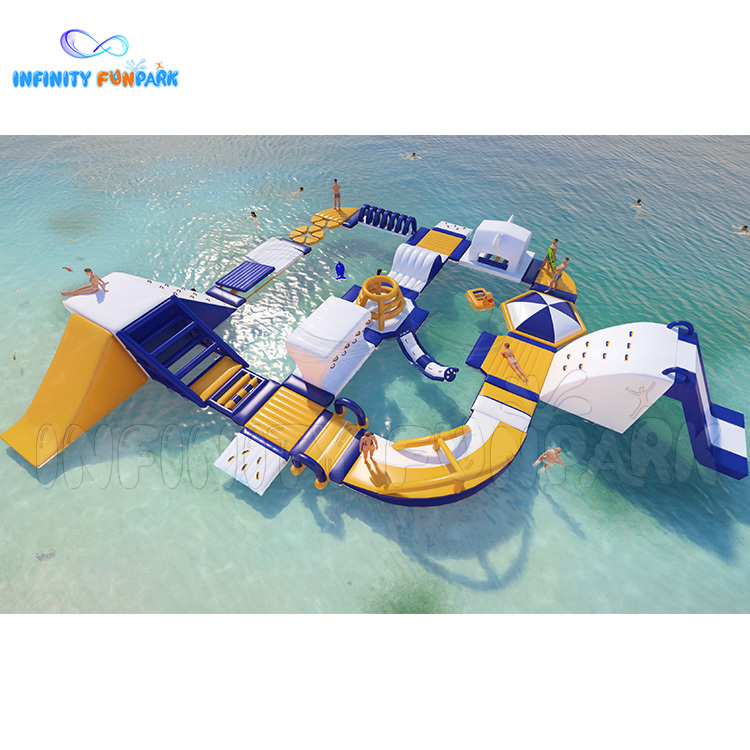 Inflatable lake/sea water park summer floating park outdoor beach funny games | Infinity Funpark