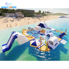 Inflatable lake/sea water park summer floating park outdoor beach funny games | Infinity Funpark