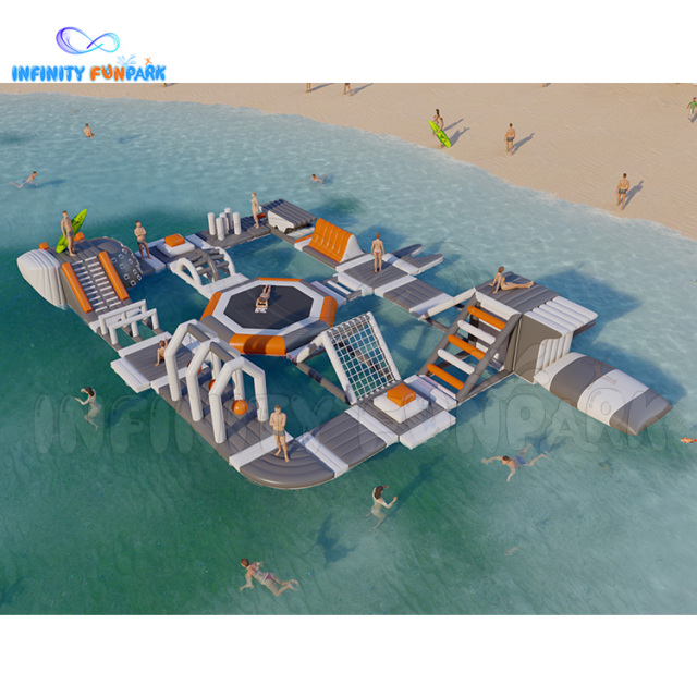 Inflatable lake/sea water park summer floating park funny games | Infinity Funpark