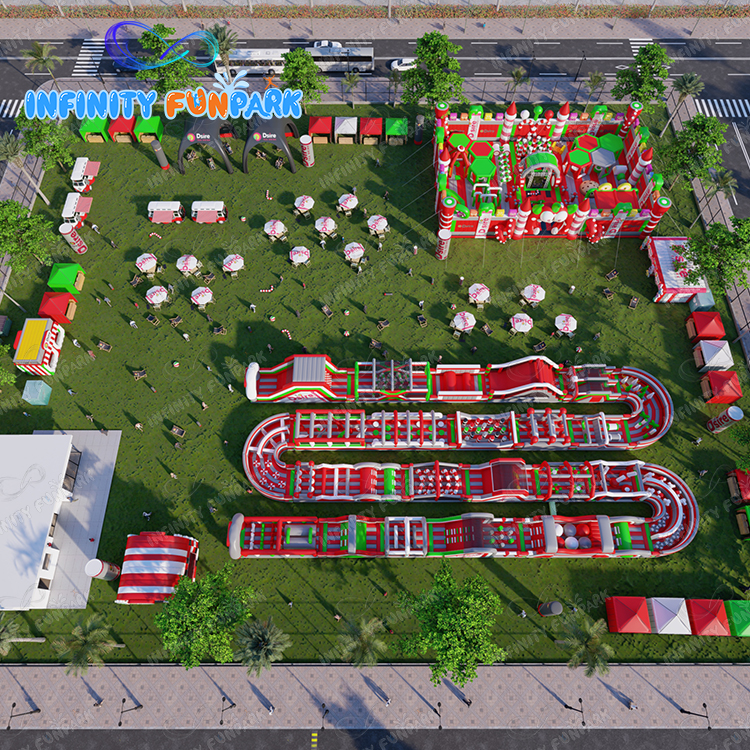 Inflatable theme park designed by Infinity Fun Park designers