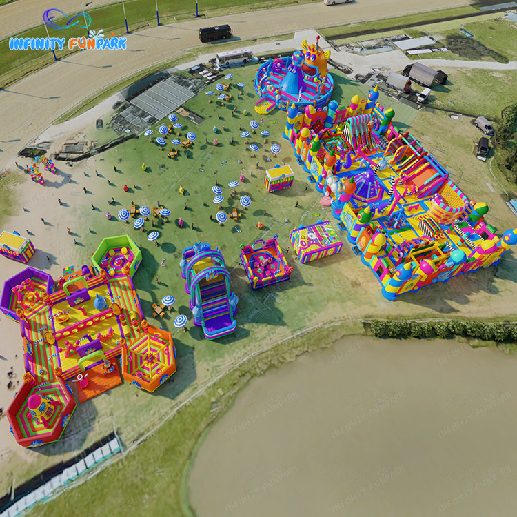 Monster-Themed Big Bounce Inflatable Park | Giant Bounce City | Infinity Funpark