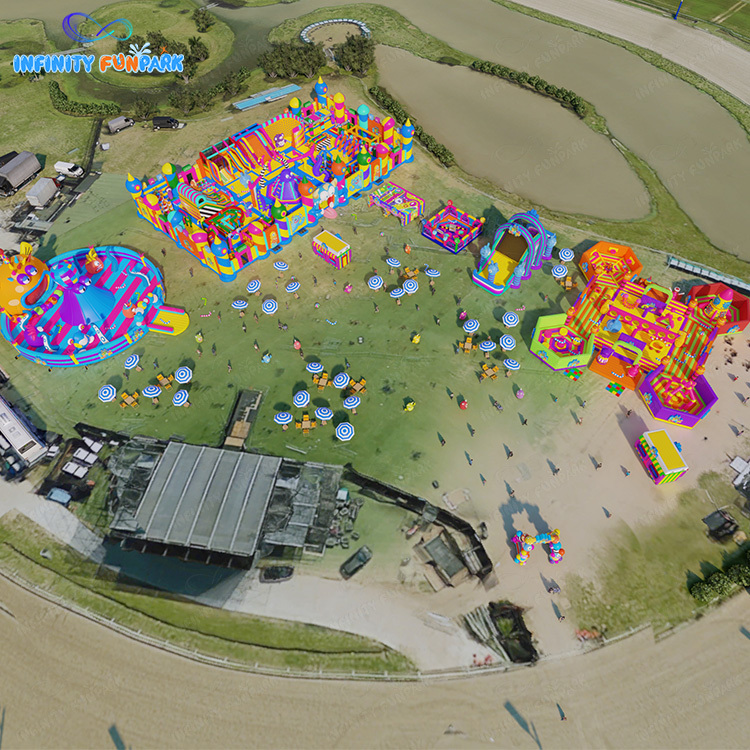 Monster-Themed Big Bounce Inflatable Park | Giant Bounce City | Infinity Funpark
