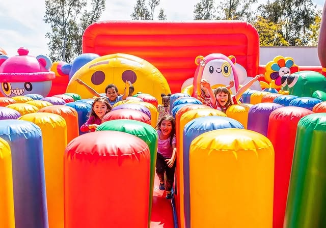 Themed inflatable obstacle course