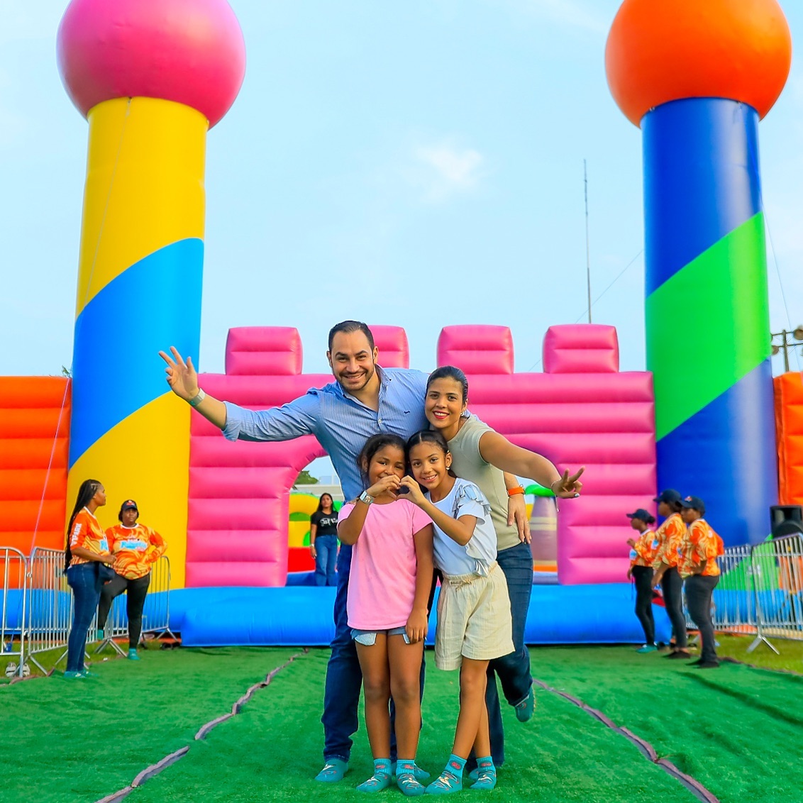 Dominican inflatable theme park entrance
