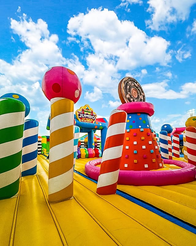 Inflatable Theme Park Corner View - Big Bounce Attractions
