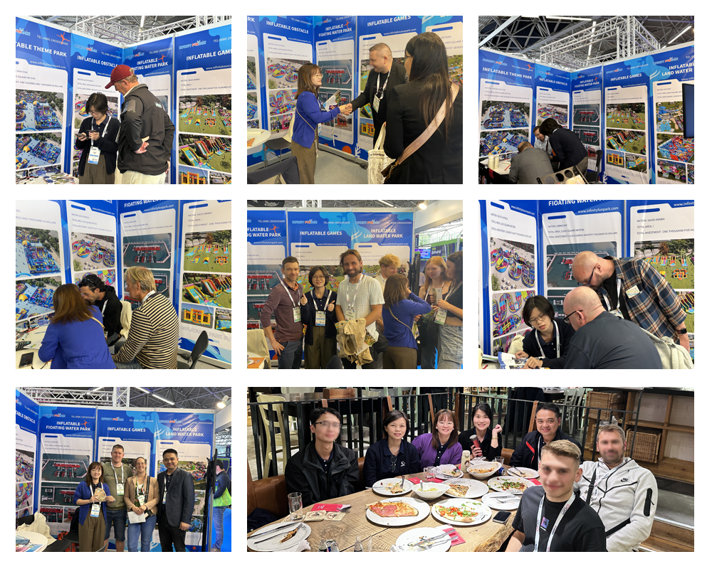 Infinity Funpark booth at IAAPA Amsterdam 2024 Netherlands demonstrating comprehensive family entertainment solutions