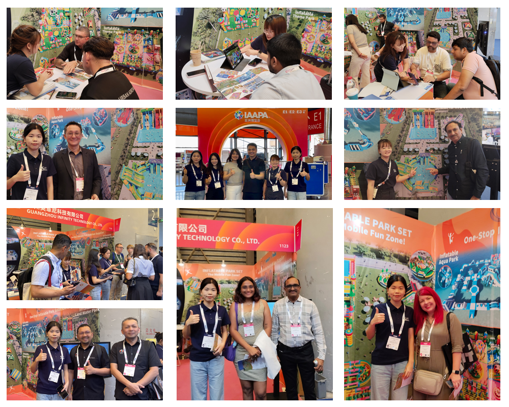 Infinity Funpark trade show display at IAAPA Shanghai 2025 featuring cutting-edge interactive play systems and modern playground designs