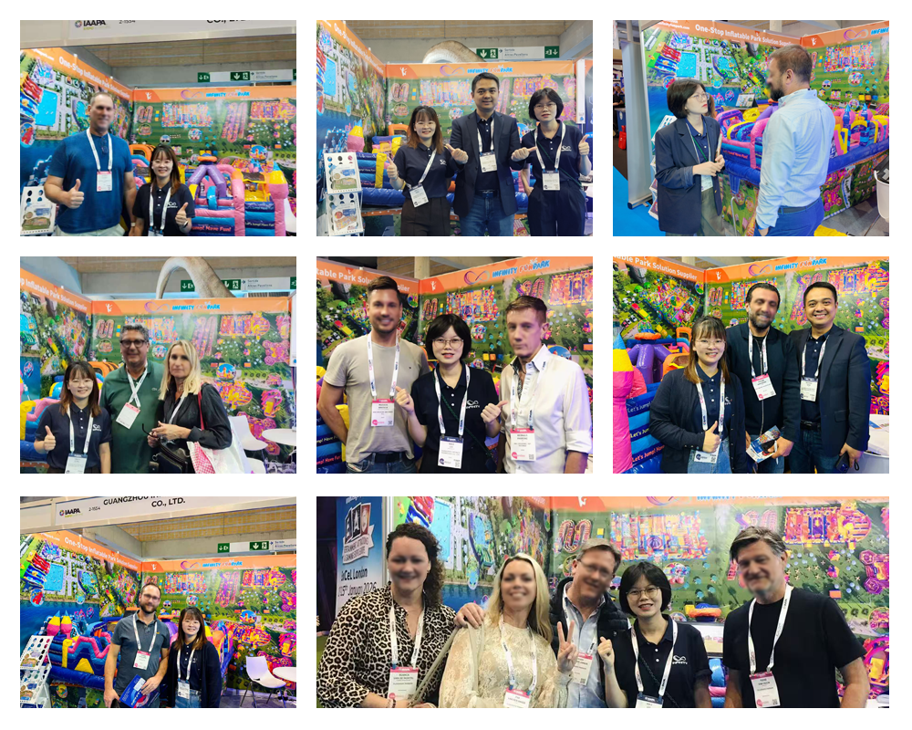 Infinity Funpark exhibition booth at IAAPA Spain 2025 in Barcelona showcasing innovative indoor playground equipment and family entertainment solutions