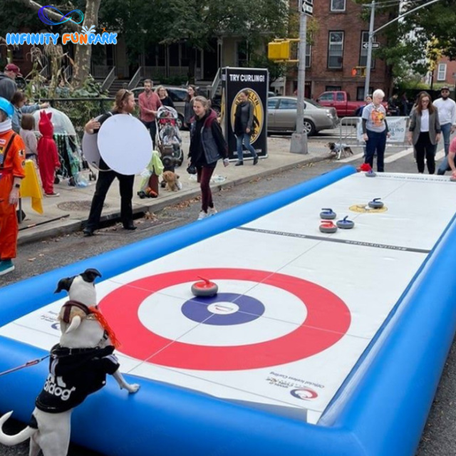 Inflatable Express Rink | Interactive Inflatable Ice Curling Game ...