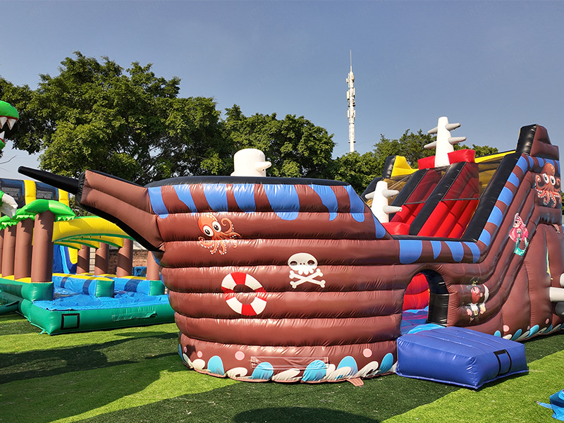 Pirate Ship Inflatable Slide for Kids - Large Pirate Theme Slide for Commercial Use