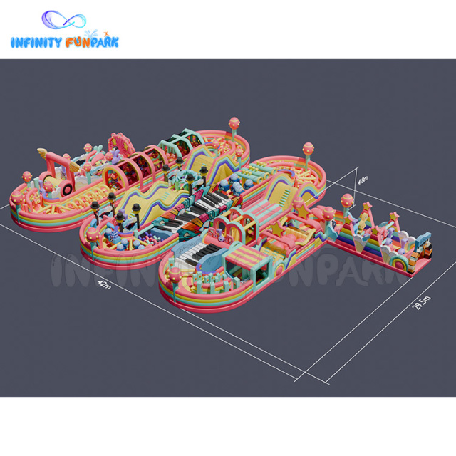 Inflatable Obstacle Course | Musical Bounce & Challenge Course | Infinity Funpark
