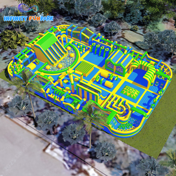 600㎡ Vibrant Sports Inflatable Park with Towering Slides