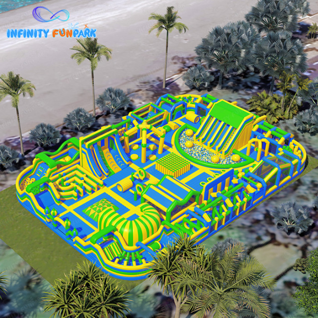 600㎡ Vibrant Sports Inflatable Park with Towering Slides